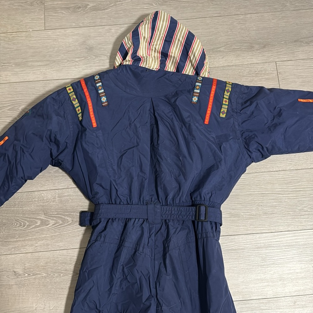 Obermeyer Navy Ski Jacket With Patterned Hood - image 6